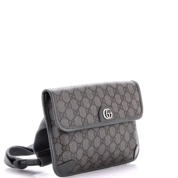 Gucci Ophidia Flap Belt Bag Gg Coated #219930G13B - Picture 2 of 7